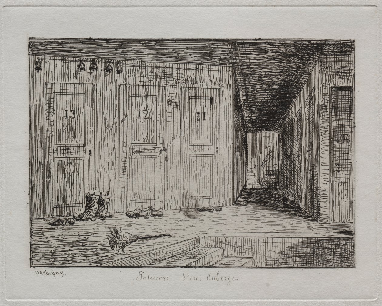 Innenraum eines Gasthauses von Charles Francois Daubigny