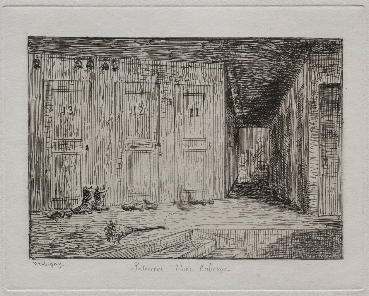 Innenraum eines Gasthauses, 1861 von Charles Francois Daubigny