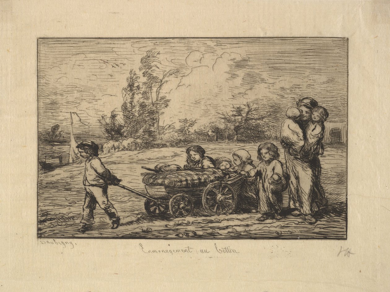 Einsteigen ins Boot, 1861 von Charles Francois Daubigny