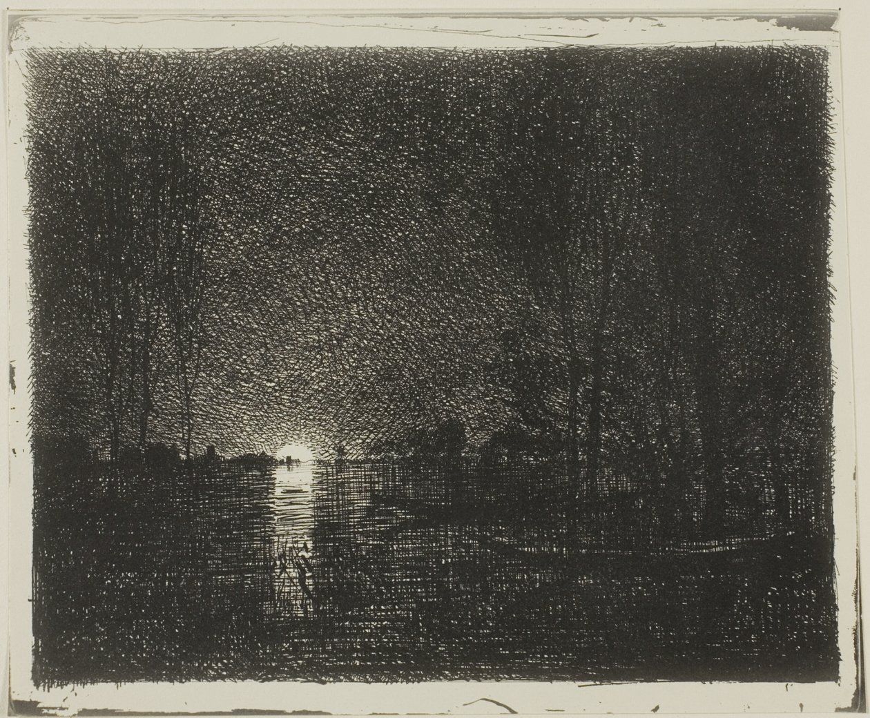 Nachteffekt von Charles Francois Daubigny