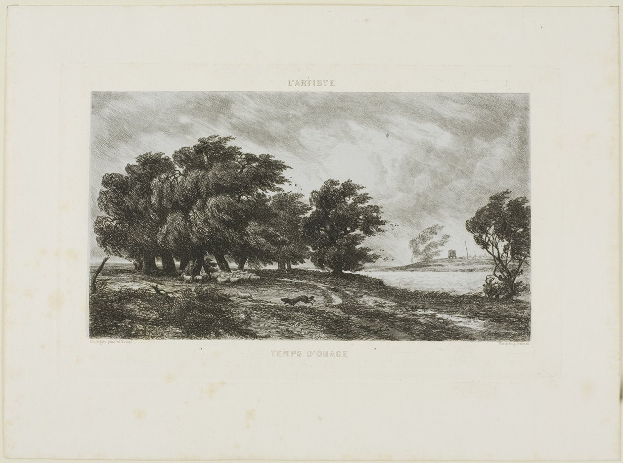 Stürmisches Wetter von Charles Francois Daubigny