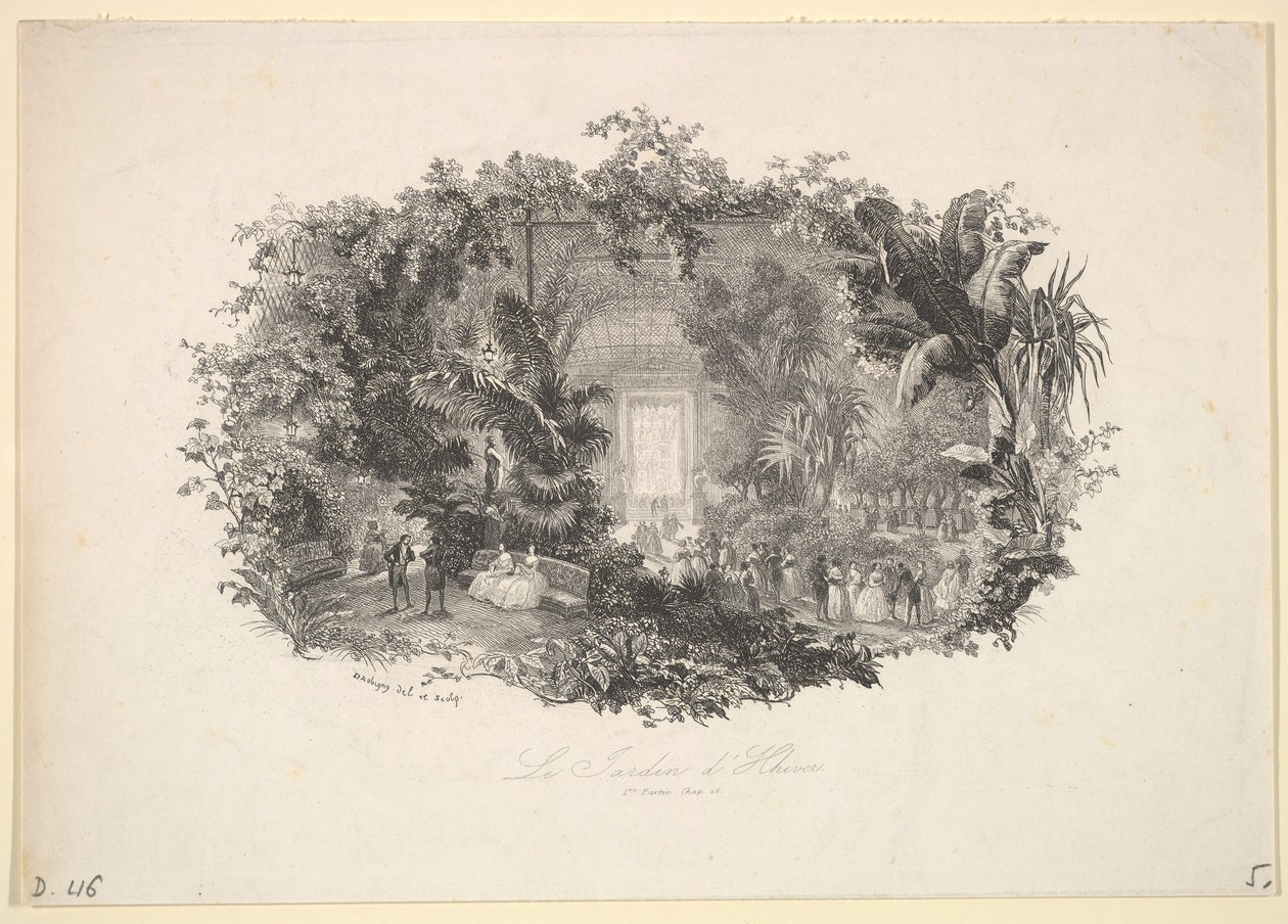 Der Wintergarten, 1843 von Charles Francois Daubigny