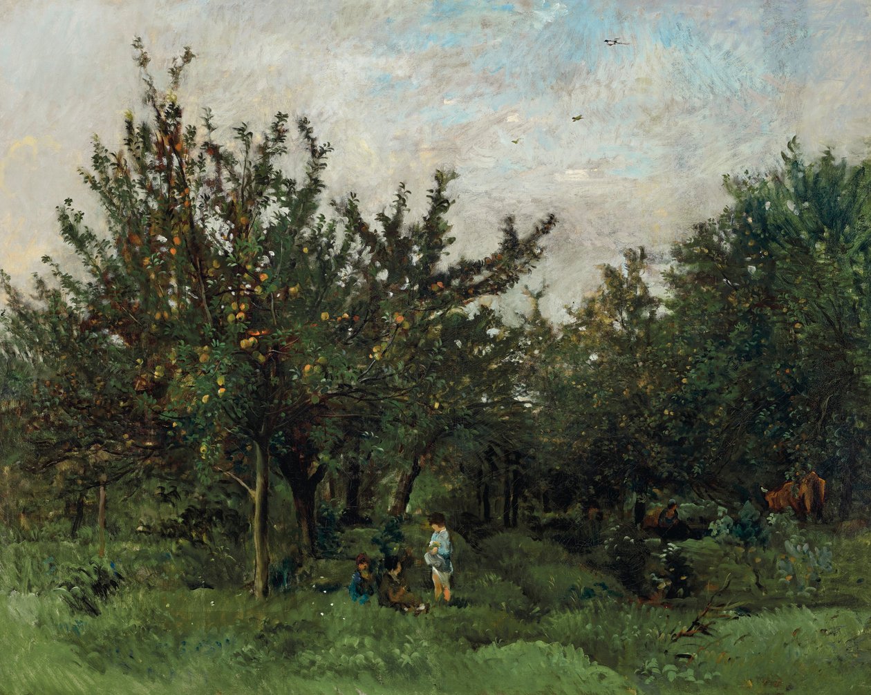 Ein Apfelgarten von Charles Francois Daubigny