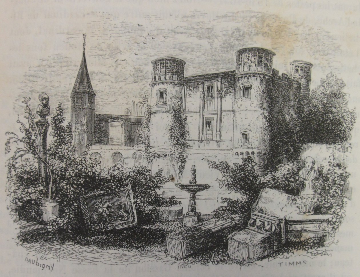 Schloss Gaillon in Ruinen von Charles Francois Daubigny
