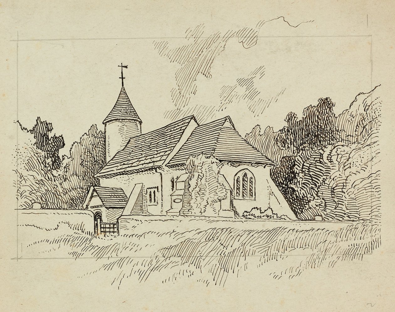 Unidentifizierte Kirche, 1892-1933 von Charles George Harper