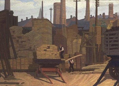 Holzlager, Leeds von Charles Ginner