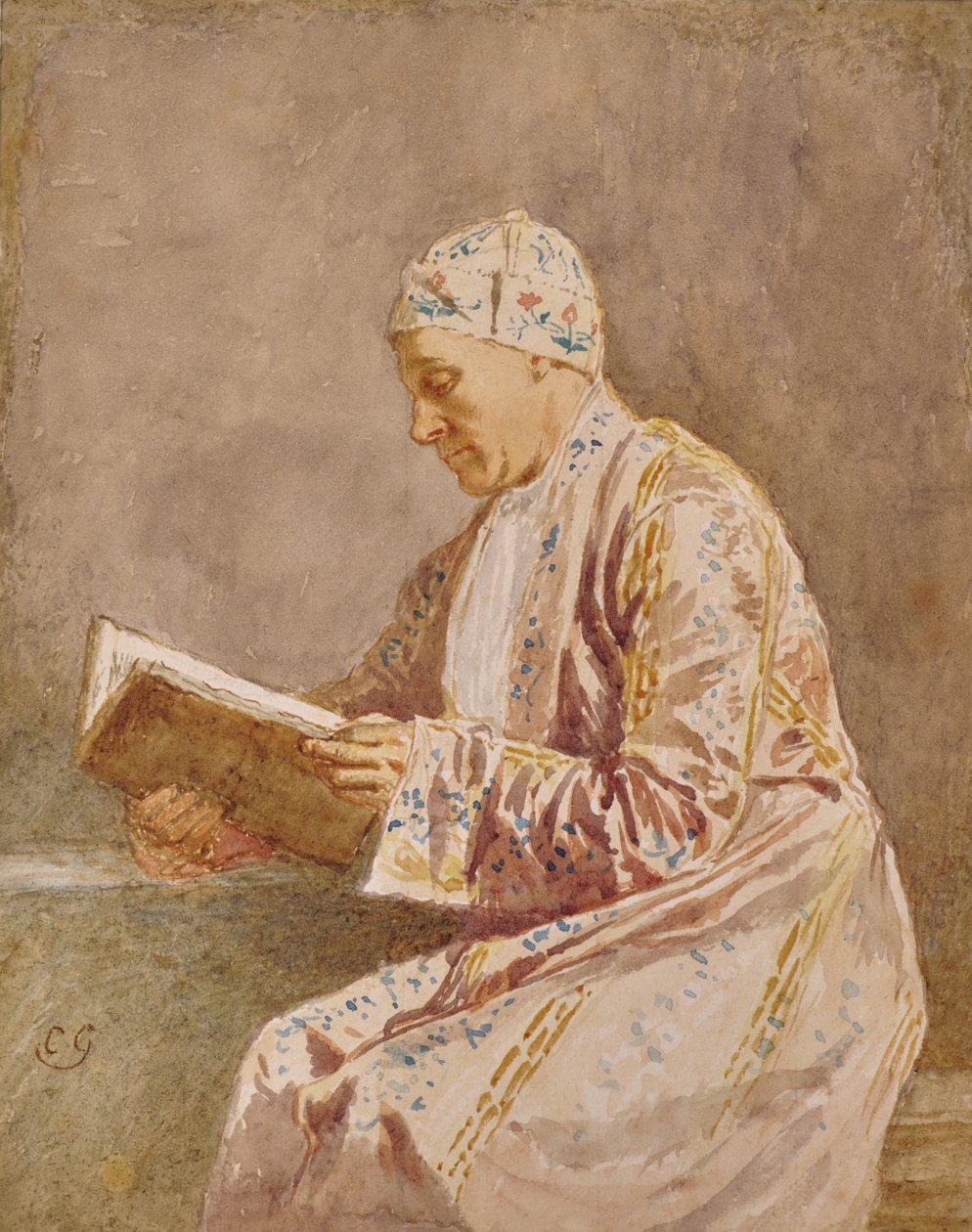 Mann beim Lesen von Charles Green