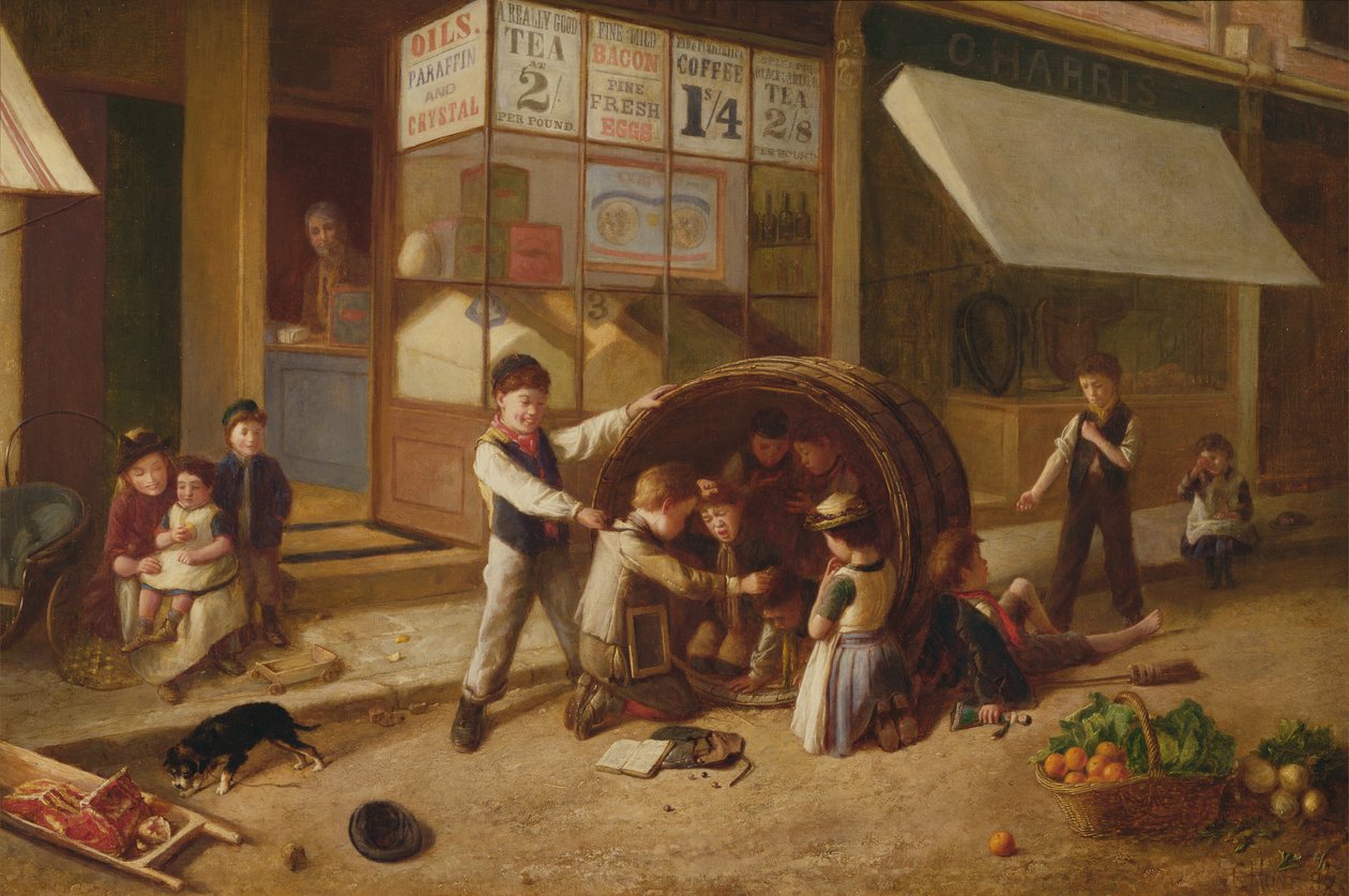 Unfug vor dem Lebensmittelladen von Charles Hunt