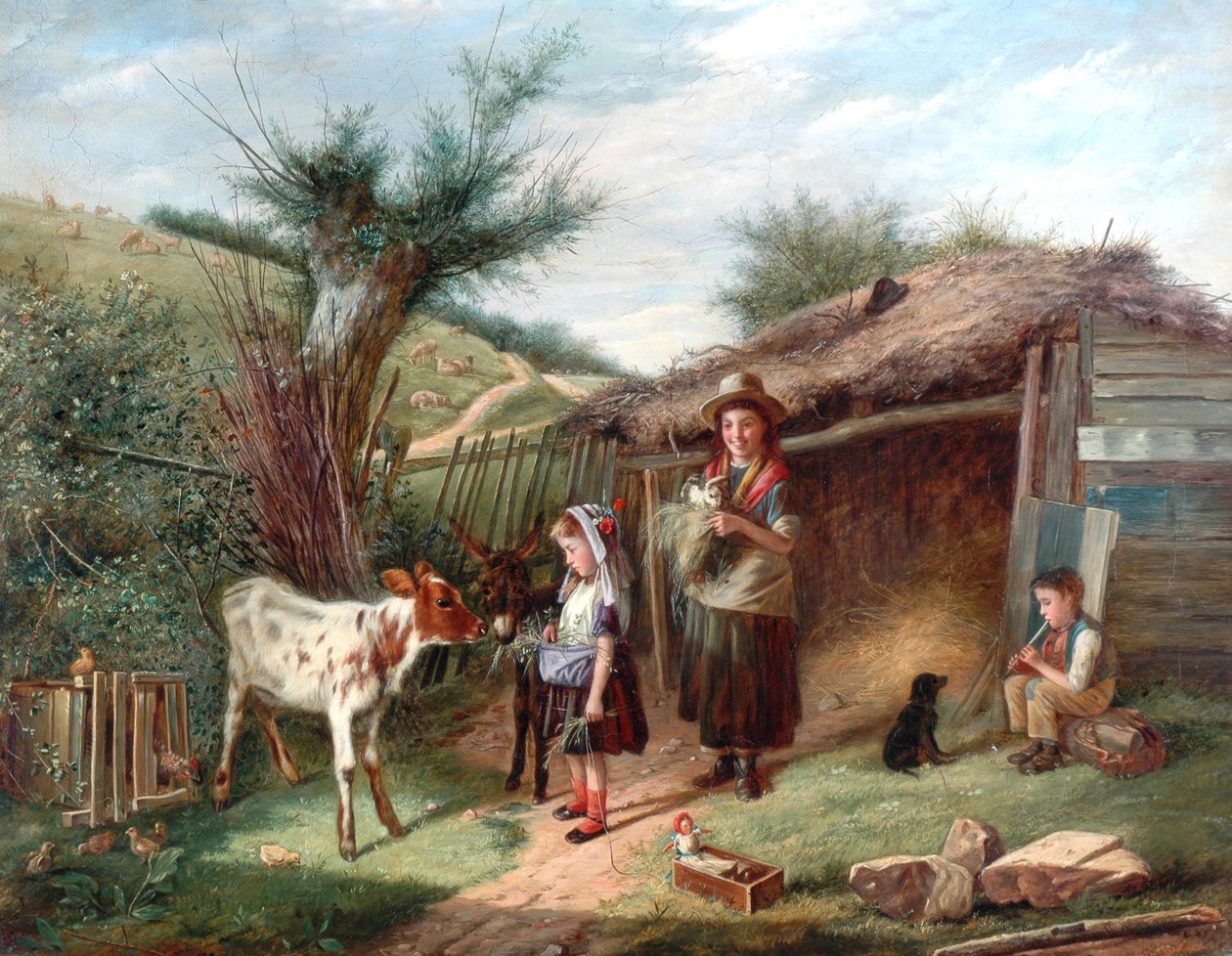 Die Haustiere, 1838 von Charles Hunt