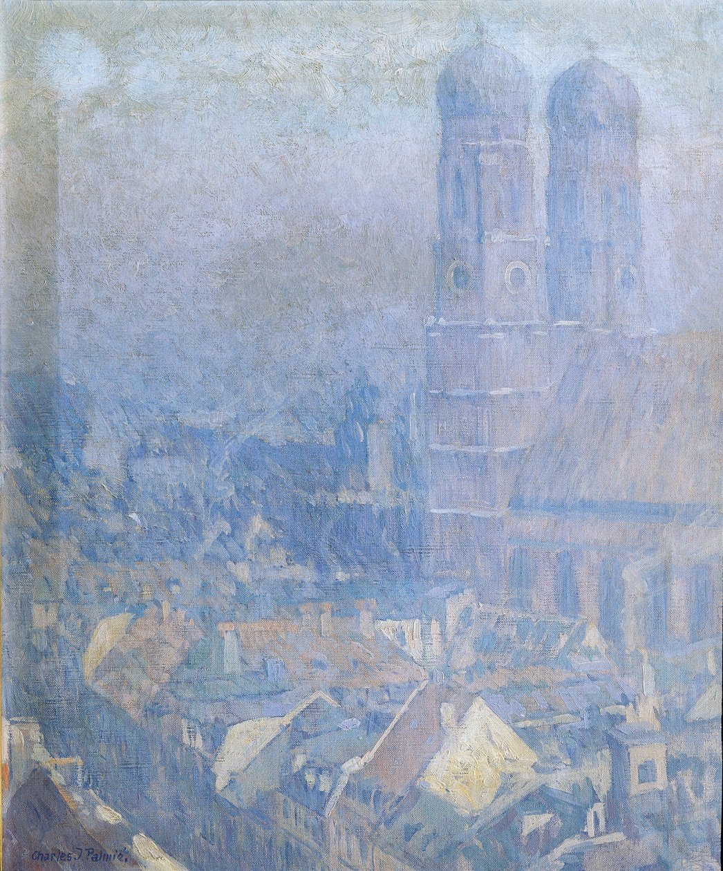 Morgennebel München von Charles Johann Palmié