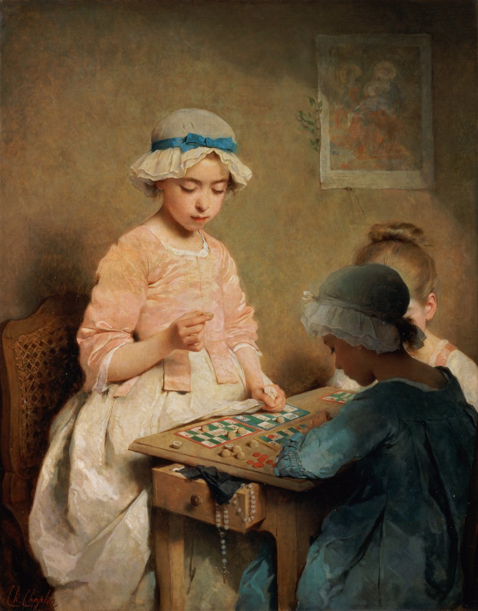 Das Lotto-Spiel, 1865 von Charles Joshua Chaplin