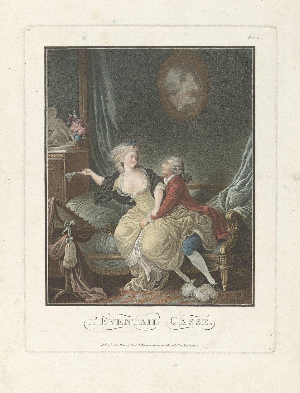 Der gebrochene Fächer von Charles Melchior Descourtis (attributed to)
