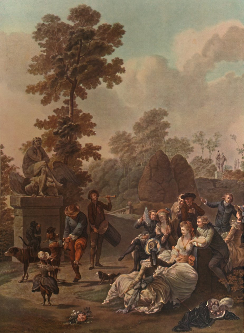 Le Tambourin, Tamburin, c1780, 1913 von Charles Melchior Descourtis