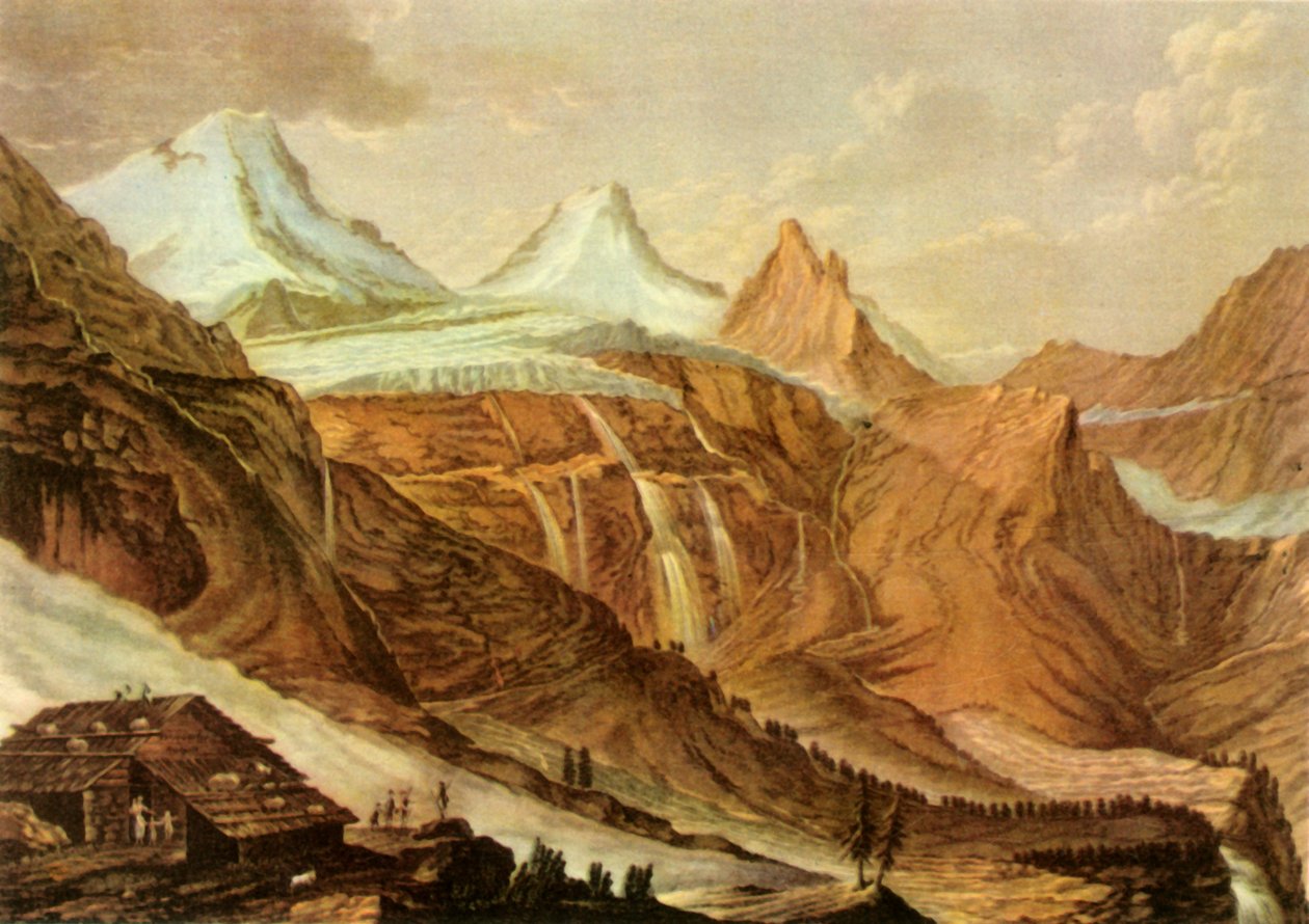 Ansicht von Breit-Lauwinen, um 1782-1785, 1946 von Charles Melchior Descourtis