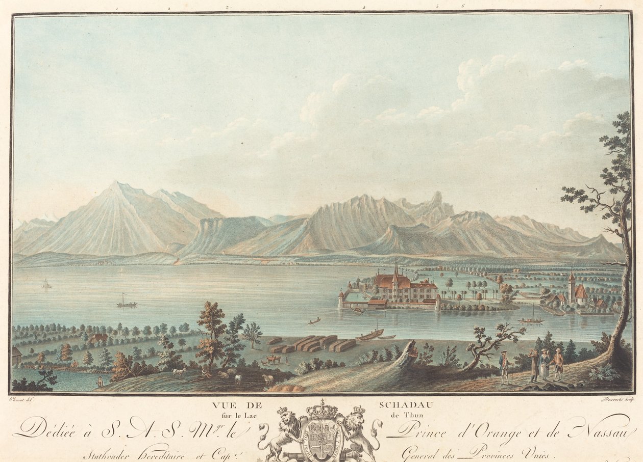Ansicht von Schadau von Charles Melchior Descourtis