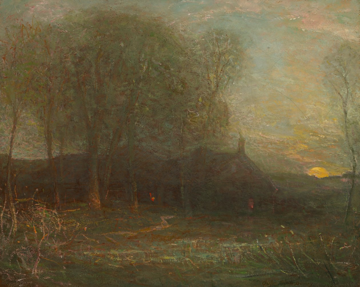 Der Erntemond, ca. 1908 von Charles Melville Dewey