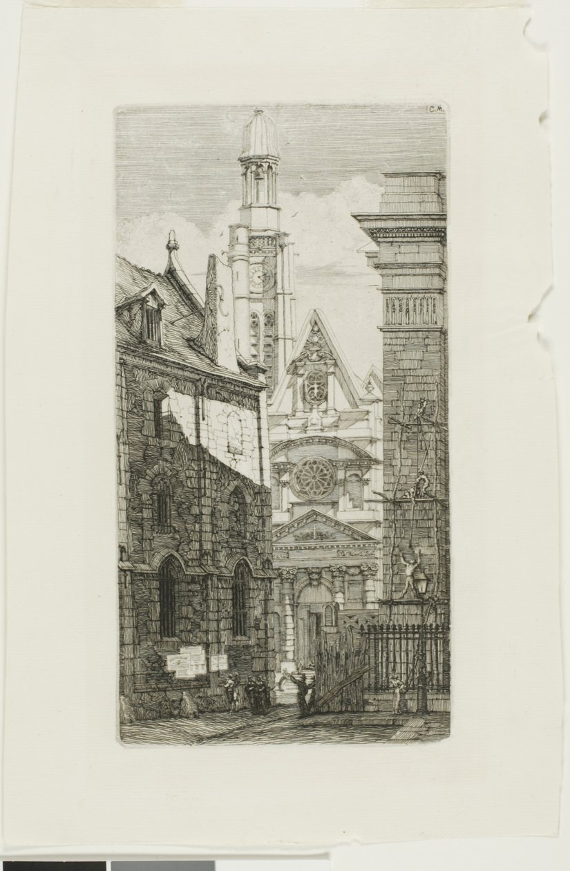 Kirche St. Etienne du Mont, Paris von Charles Meryon