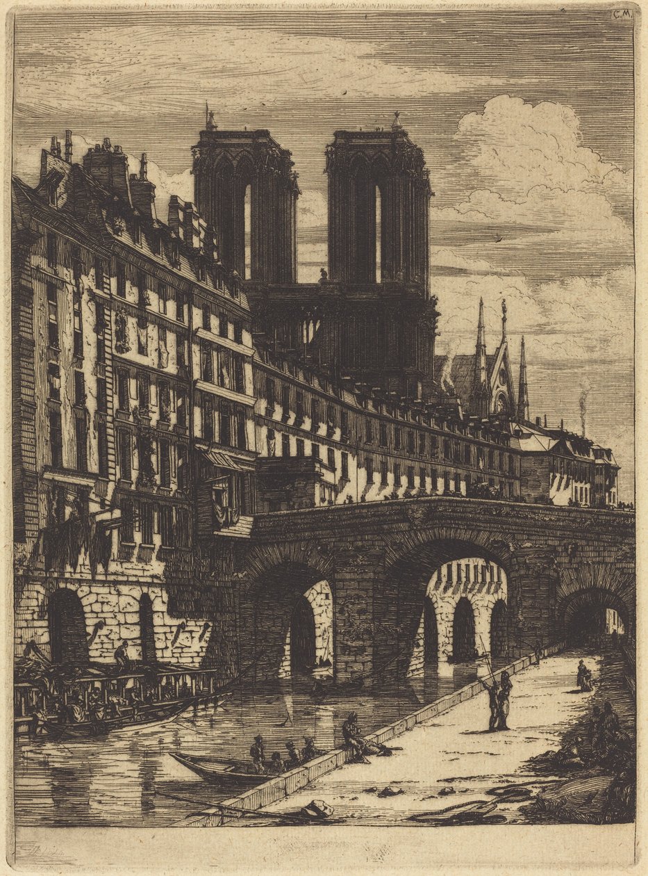 Le Petit Pont, Paris von Charles Meryon