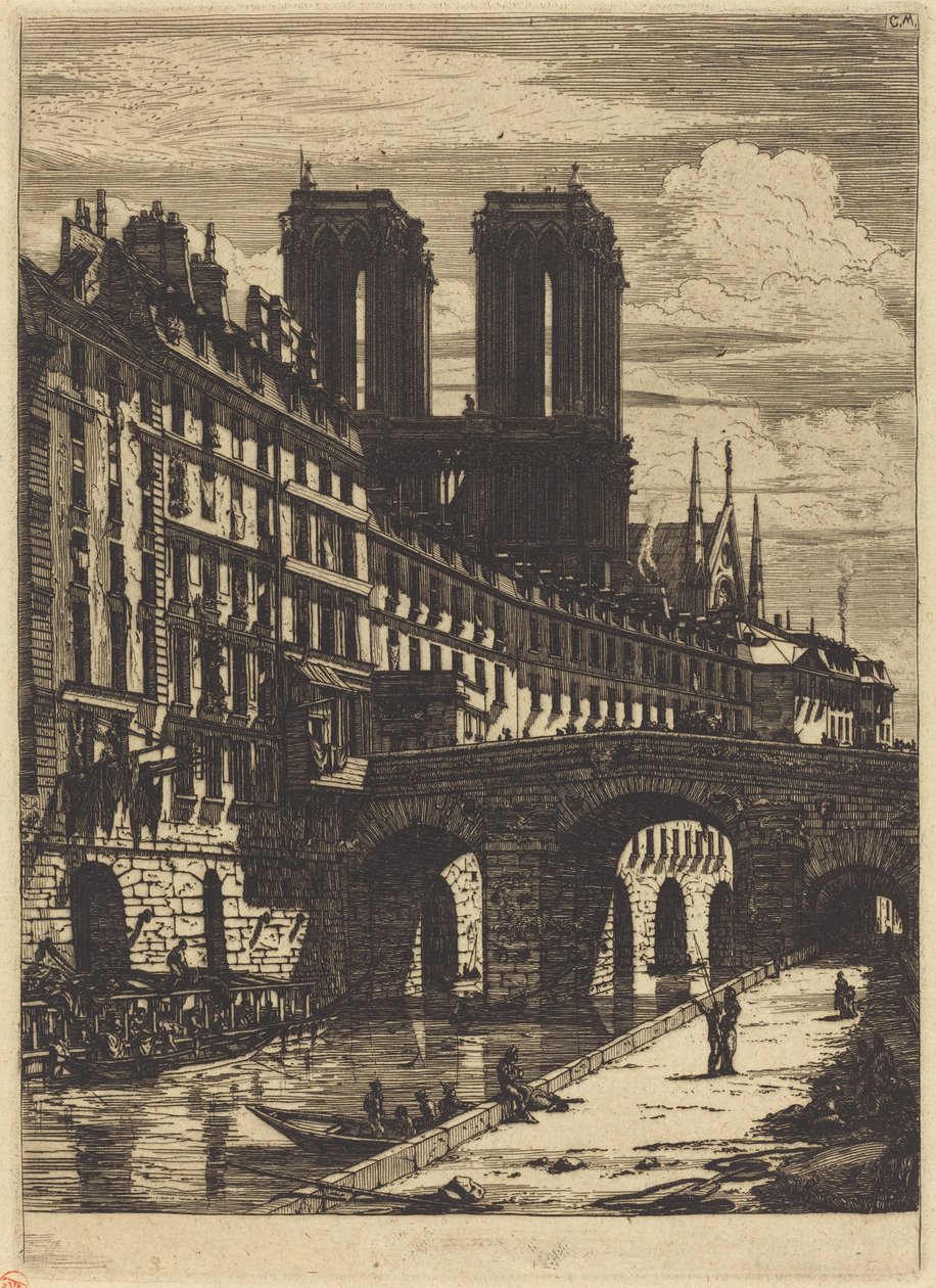Le Petit Pont, Paris von Charles Meryon