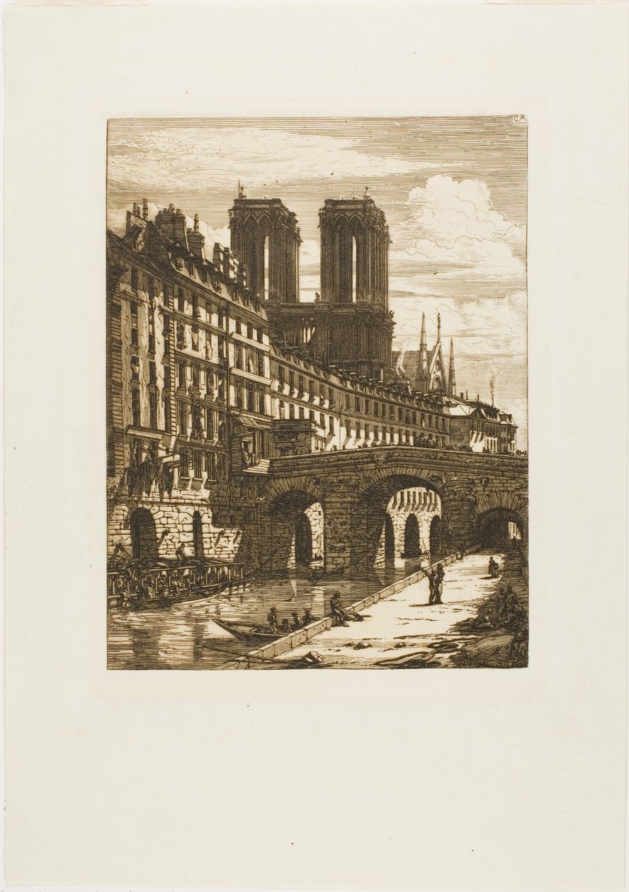 Le Petit Pont, Paris von Charles Meryon