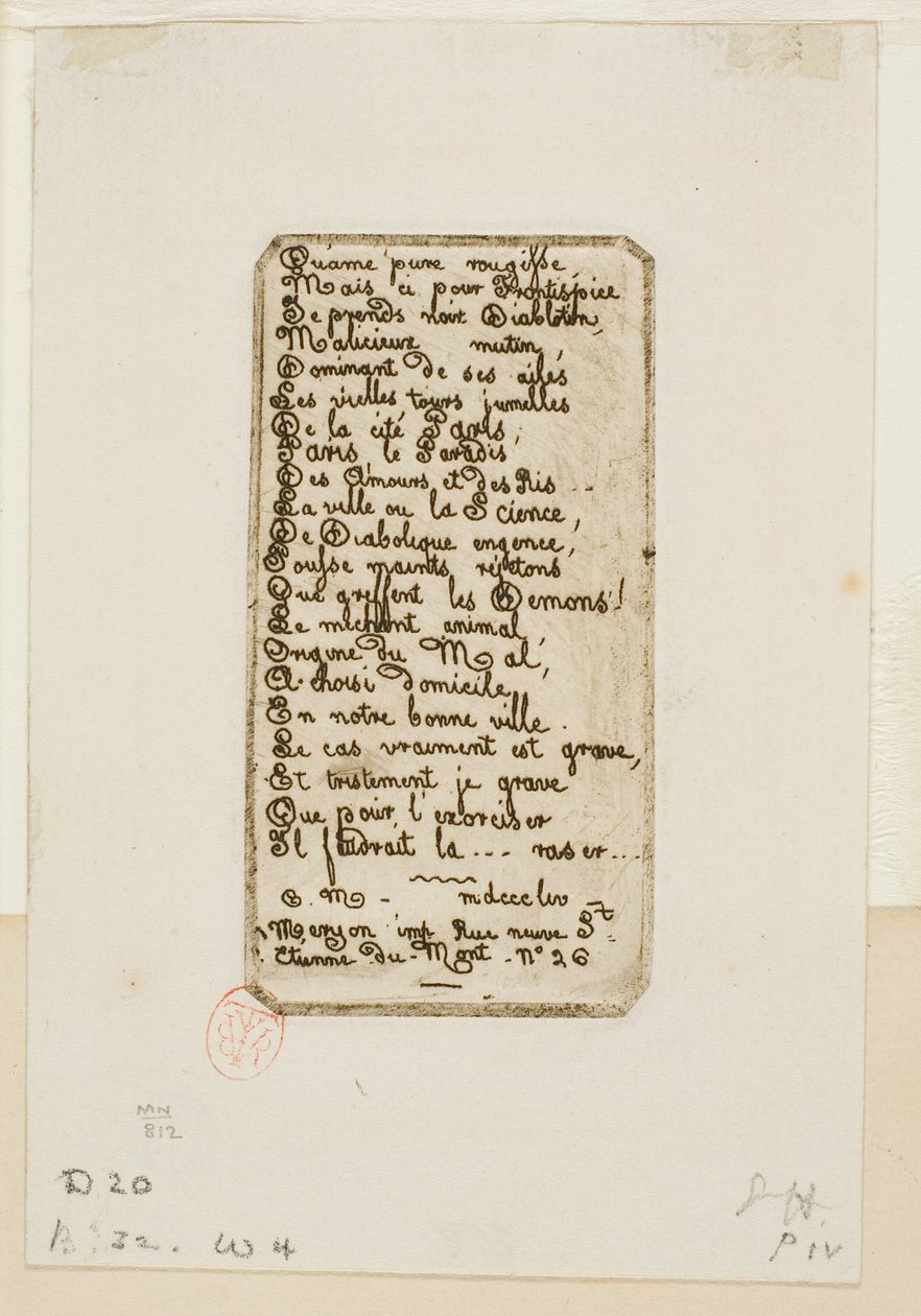 Lass die reine Seele stöhnen... von Charles Meryon