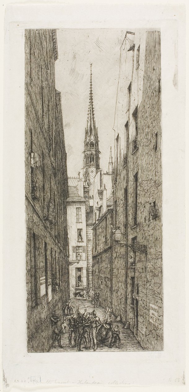 Rue des Chantres, Paris von Charles Meryon
