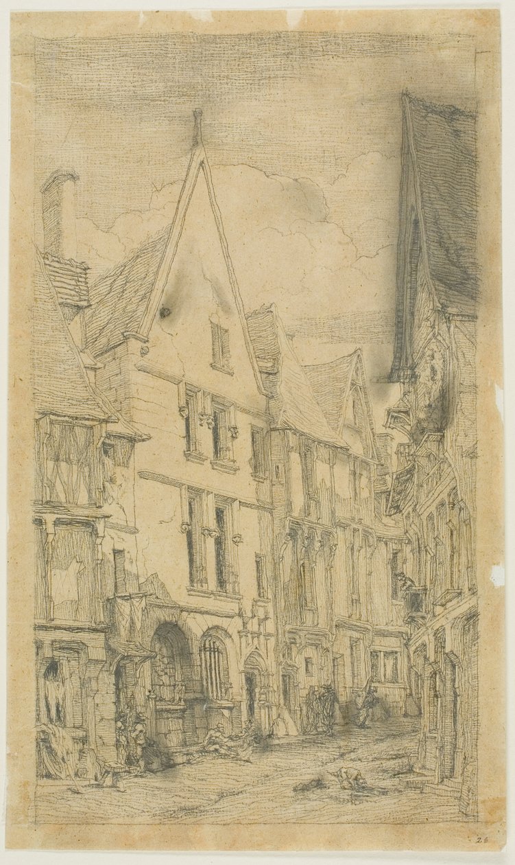 Rue des Toiles, Bourges von Charles Meryon