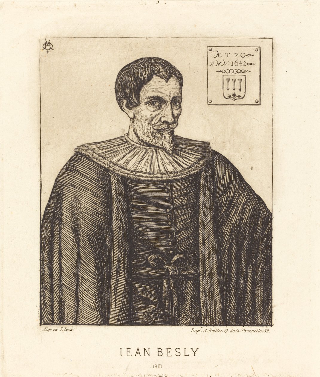 Jean Besly von Charles Meryon after Jaspar Isacsz