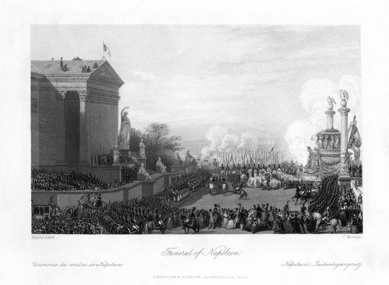 Das Begräbnis von Napoleon Bonaparte, 1818 von Charles Mottram