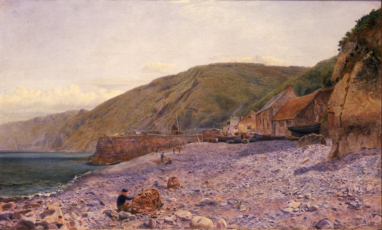 Unter den Kieseln in Clovelly, 1864 von Charles Napier Hemy