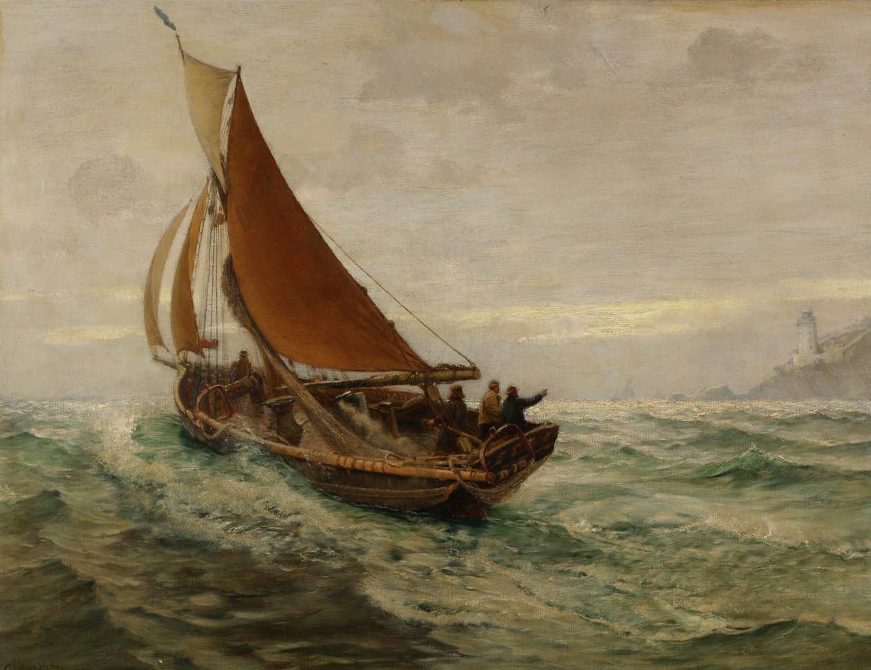 Morgengrauen auf See, 1890 von Charles Napier Hemy