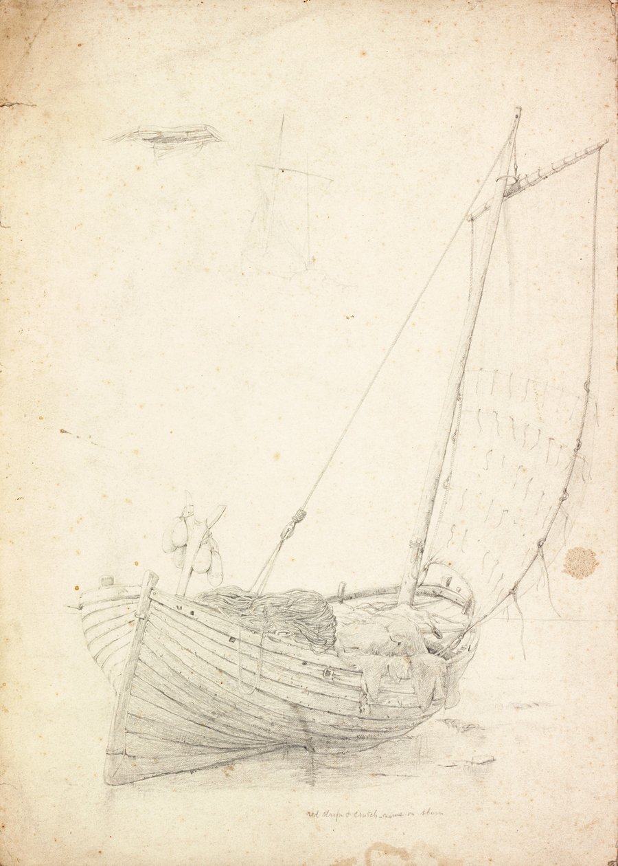 Studie eines Fischerbootes von Charles Napier Hemy