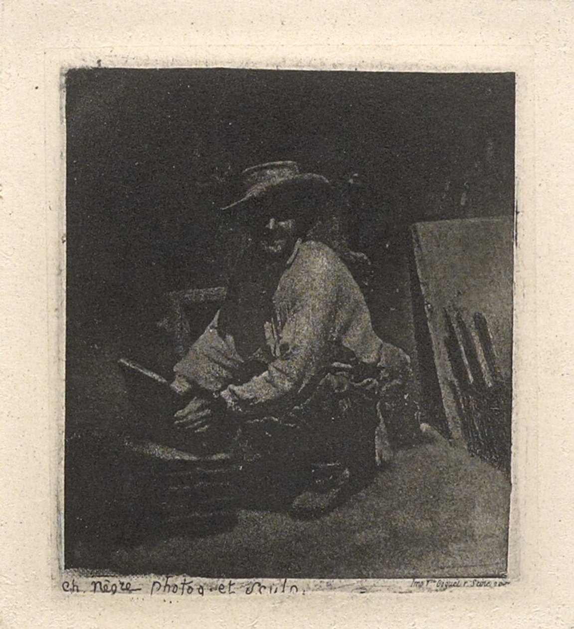 Der hockende Maurer von Charles Nègre