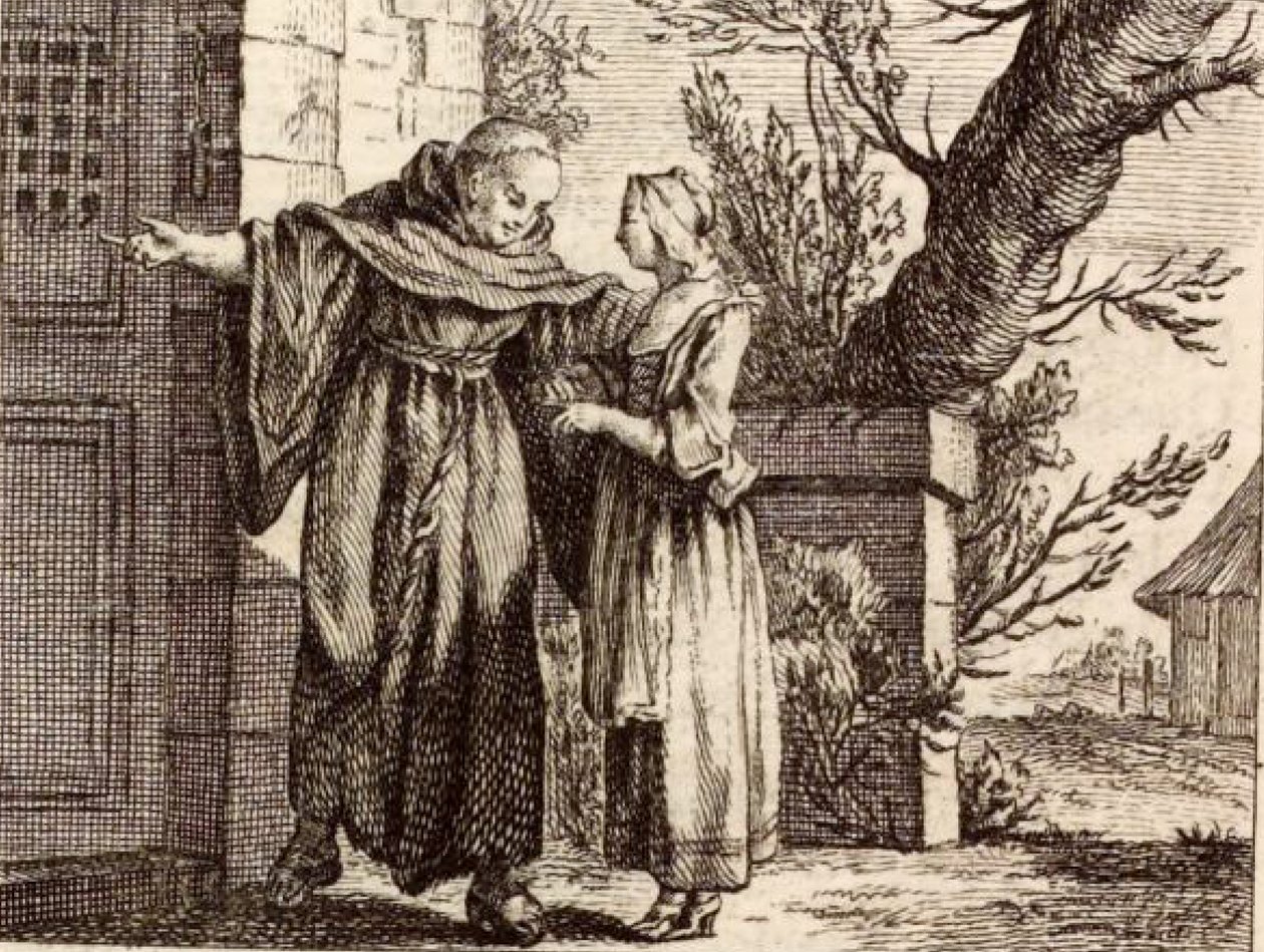 Wie der Geist zu den Mädchen kommt von Charles Nicolas Cochin