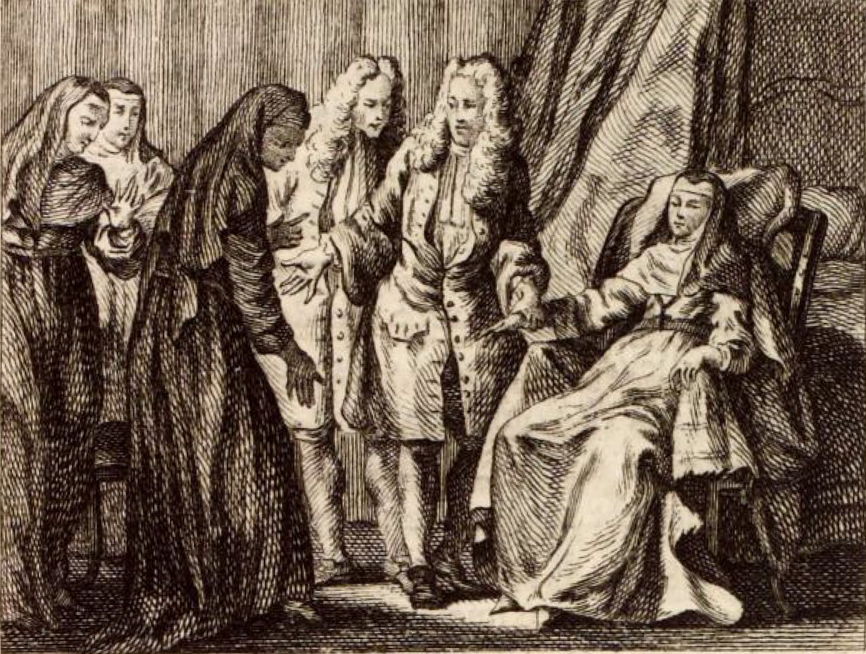 Die kranke Äbtissin von Charles Nicolas Cochin