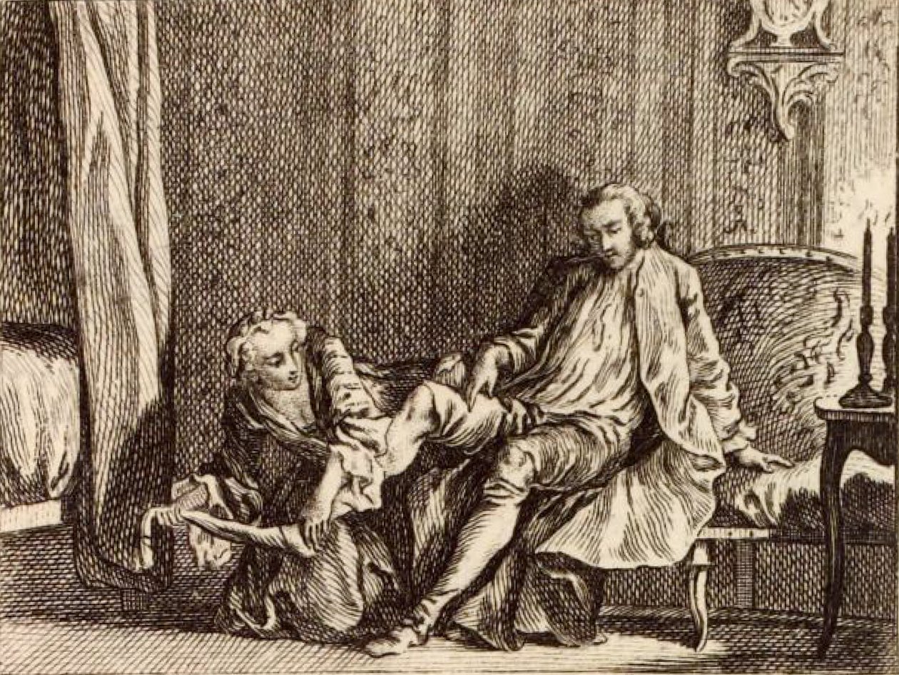 Die verliebte Kurtisane von Charles Nicolas Cochin