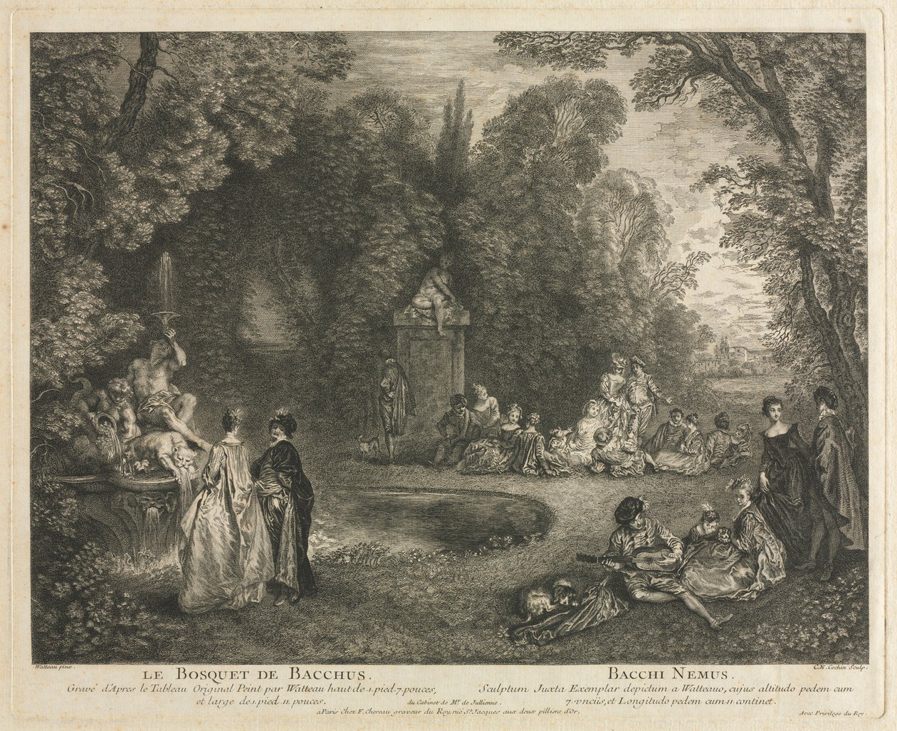 Le Bosquet de Bacchus, 1727 von Charles Nicolas Cochin