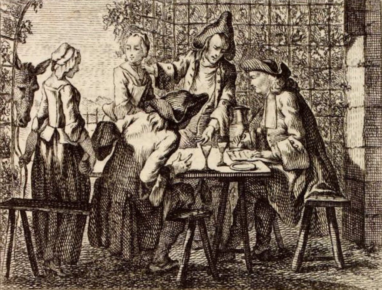 Die Tauschenden von Charles Nicolas Cochin