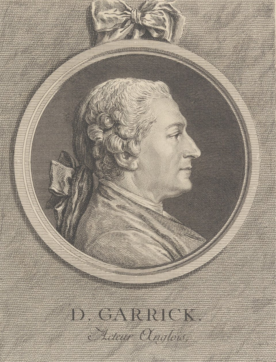 Porträt von David Garrick, 1764 von Charles Nicolas Cochin