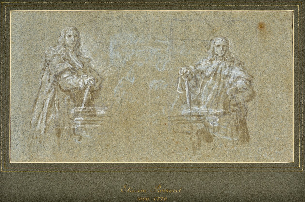 Zwei Studien von Edelmännern von Charles Parrocel