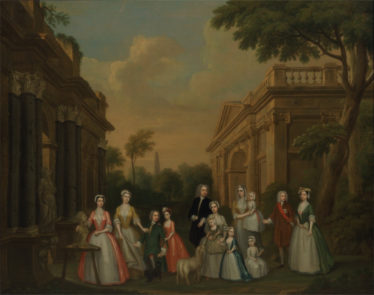 Die Familie Finch, ca. 1732 von Charles Philips