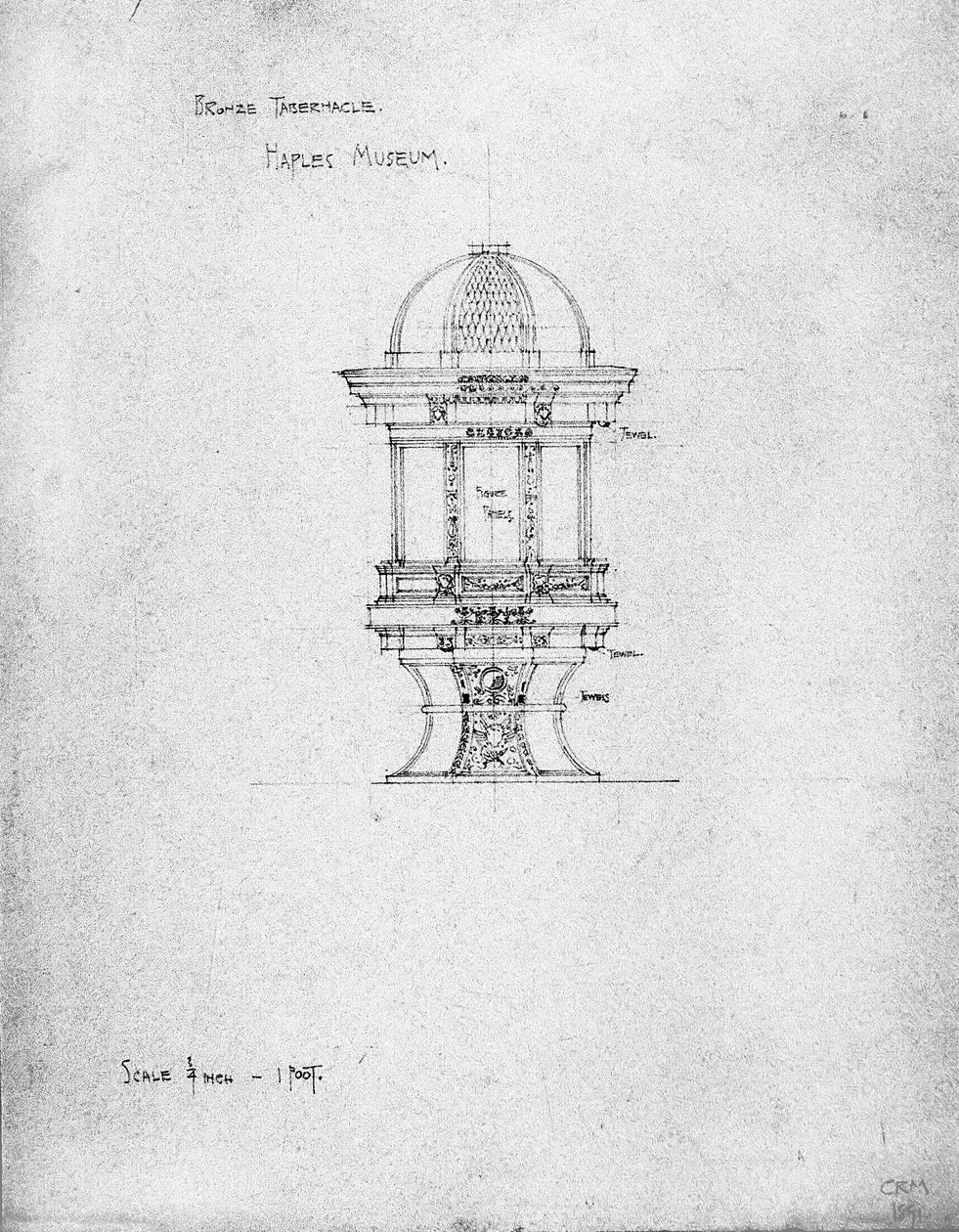 Bronze-Tabernakel, Neapel Museum von Charles Rennie Mackintosh