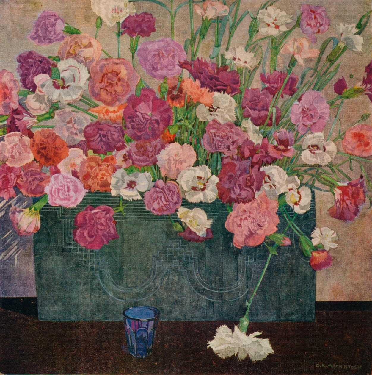 Nelken, um 1920 von Charles Rennie Mackintosh