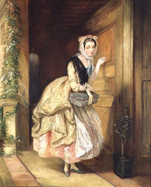 Anklopfen an der Tür von Charles Robert Leslie