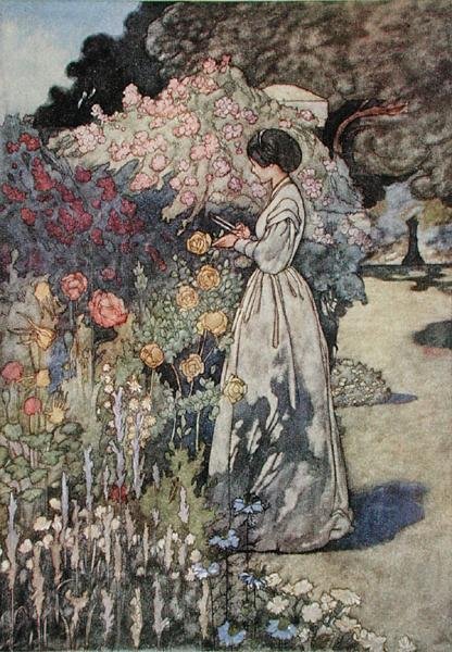 Blumen schneiden, veröffentlicht 1912 von Charles Robinson