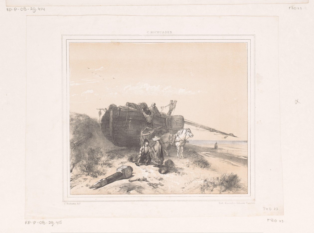 Boot am Strand von Charles Rochussen
