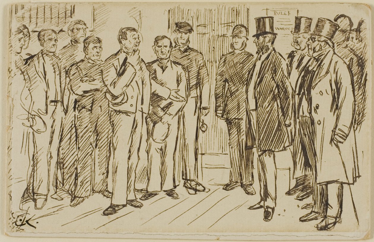 Identifizierung des Gefangenen von Charles Samuel Keene