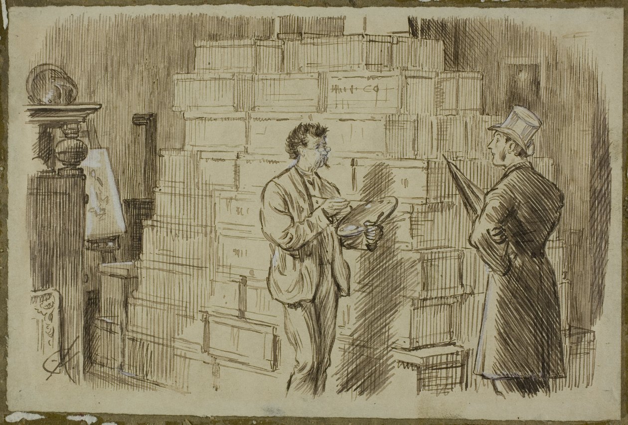 Im Atelier von Charles Samuel Keene