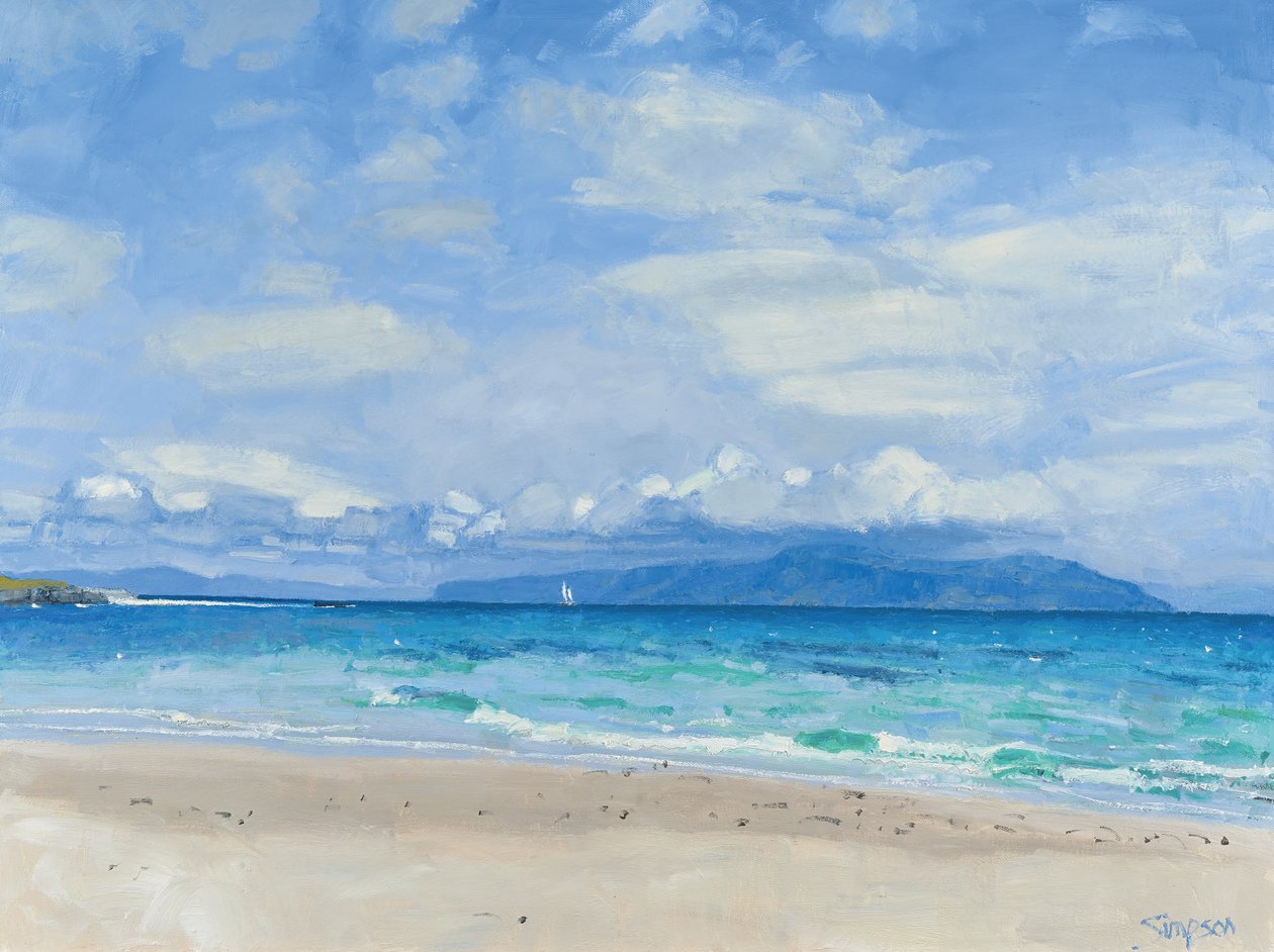 Fernes Segelboot, Iona, 2014 von Charles Simpson