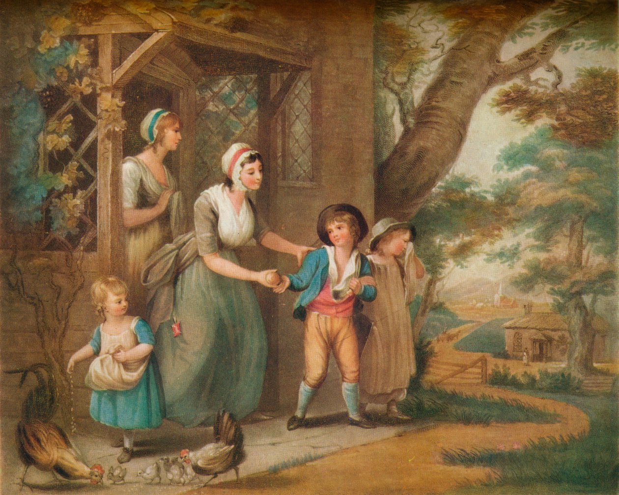 Zur Schule gehen, 19. Jahrhundert von Charles Turner
